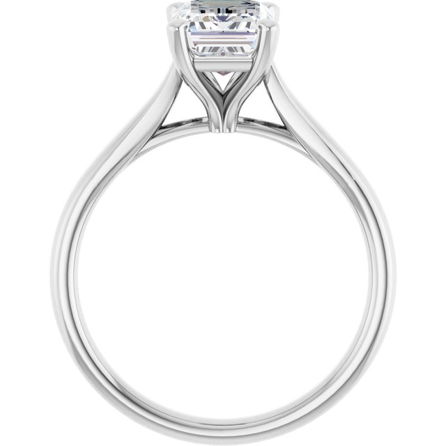 1.75 carat Emerald Diamond D/VVS2+ Classic Solitaire Engagement Ring in 18KW | ViewB_4 1.75 carat Emerald Diamond D/VVS2+ Classic Solitaire Engagement Ring in 18KW | ViewB_4