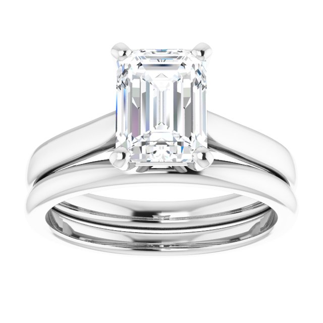 1.75 carat Emerald Diamond D/VVS2+ Classic Solitaire Engagement Ring in 18KW | AllComponents_ViewS 1.75 carat Emerald Diamond D/VVS2+ Classic Solitaire Engagement Ring in 18KW | AllComponents_ViewS