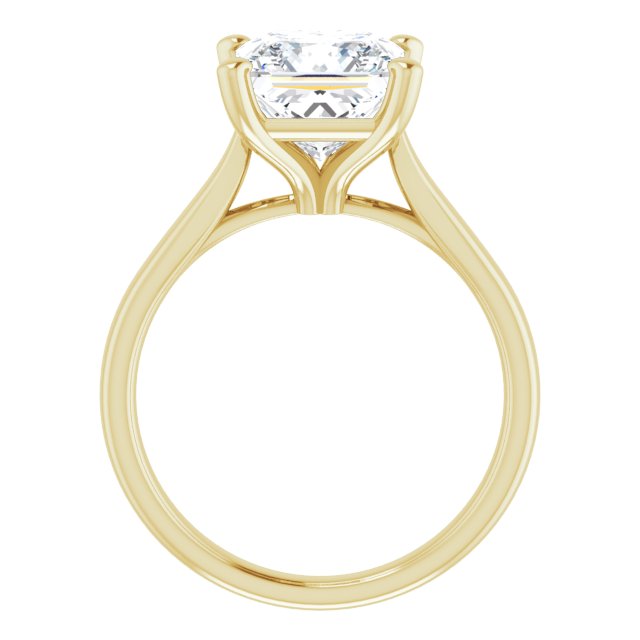 3.10 carat Square Diamond EF/VS1+ Classic Solitaire Engagement Ring in 18KY | ViewB_4