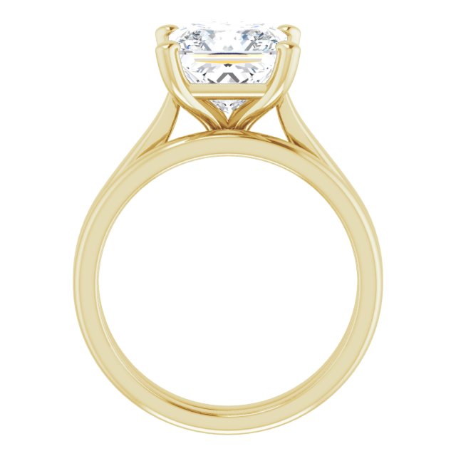 3.10 carat Square Diamond EF/VS1+ Classic Solitaire Engagement Ring in 18KY | AllComponents_ViewB_4