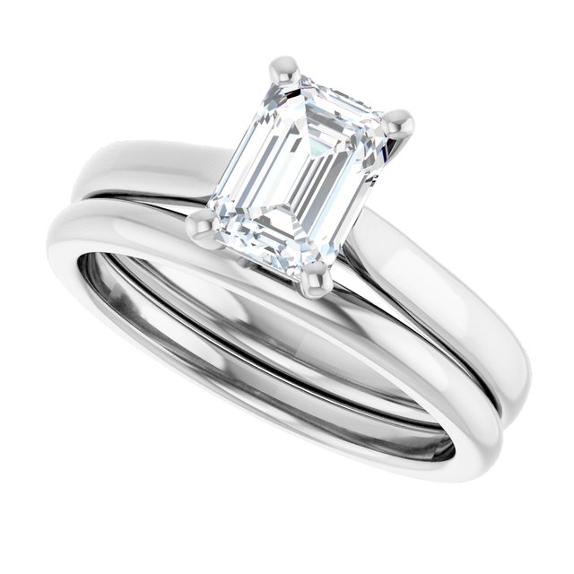 1.01 carat Emerald Lab-Grown EF/VS1+ Classic Solitaire Engagement Ring in 14KW | AllComponents_View5 1.01 carat Emerald Lab-Grown EF/VS1+ Classic Solitaire Engagement Ring in 14KW | AllComponents_View5