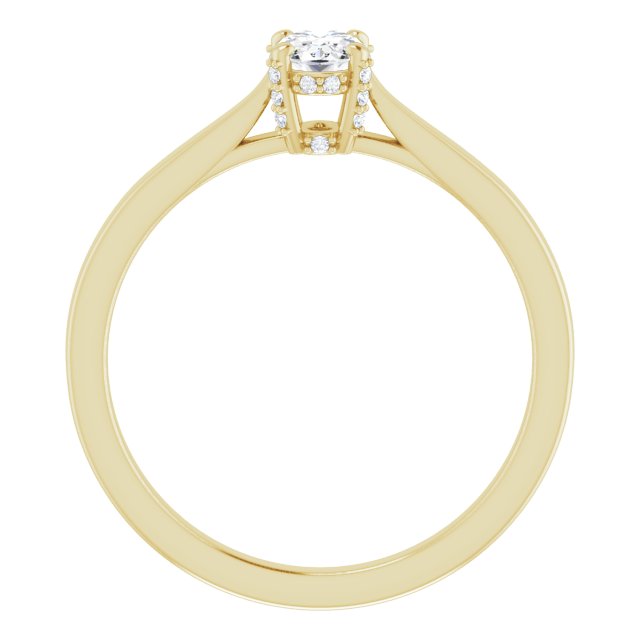 0.54 carat Oval Diamond EF/VS1+ Classic Solitaire Engagement Ring in 18KY | ViewB_4