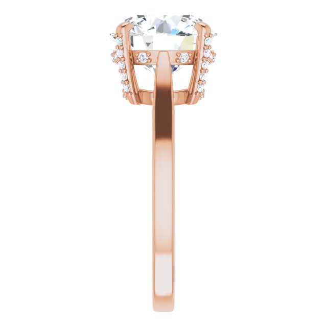 3.74 carat Round Diamond EF/VS1+ Classic Solitaire Engagement Ring in 14KR | ViewE