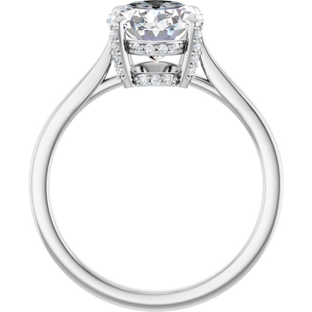 3.10 carat Oval Lab-Grown EF/VS1+ Classic Solitaire Engagement Ring in 14KW | ViewB_4