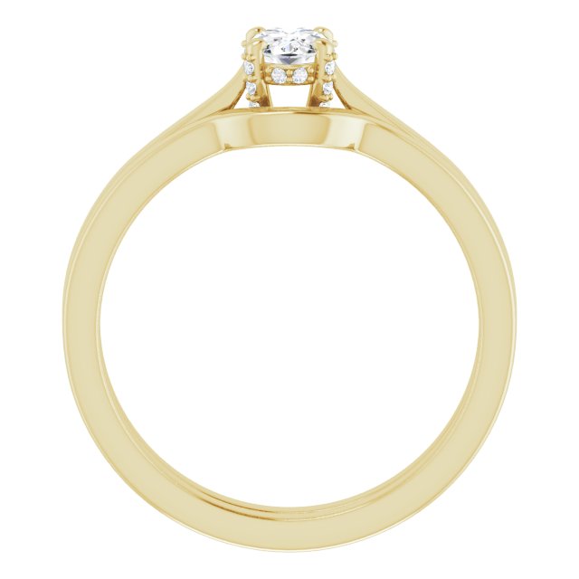 0.54 carat Oval Diamond EF/VS1+ Classic Solitaire Engagement Ring in 18KY | AllComponents_ViewB_4