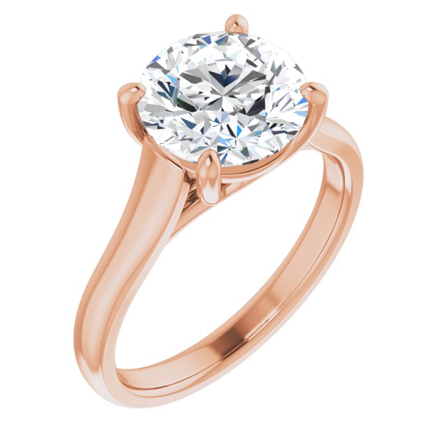 2.50 carat Round Diamond EF/VS1+ Trellis Solitaire Engagement Ring in 14KR | ViewA 2.50 carat Round Diamond EF/VS1+ Trellis Solitaire Engagement Ring in 14KR | ViewA