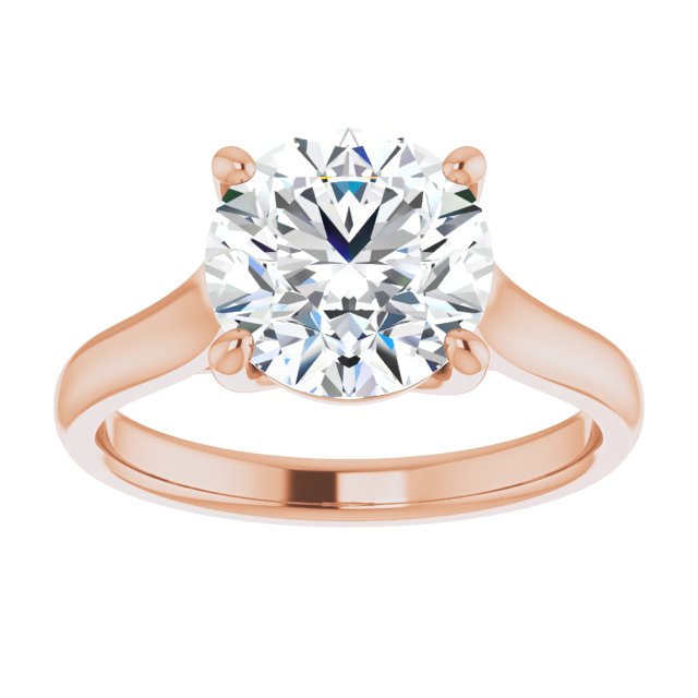 2.50 carat Round Diamond EF/VS1+ Trellis Solitaire Engagement Ring in 14KR | ViewS 2.50 carat Round Diamond EF/VS1+ Trellis Solitaire Engagement Ring in 14KR | ViewS