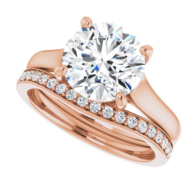2.50 carat Round Diamond EF/VS1+ Trellis Solitaire Engagement Ring in 14KR | AllComponents_View5 2.50 carat Round Diamond EF/VS1+ Trellis Solitaire Engagement Ring in 14KR | AllComponents_View5
