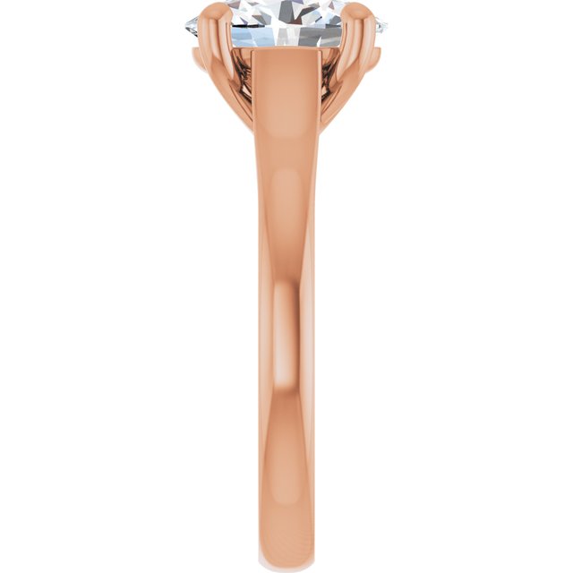 2.10 carat Oval Lab-Grown D/VVS2+ Trellis Solitaire Engagement Ring in 14KR | ViewE