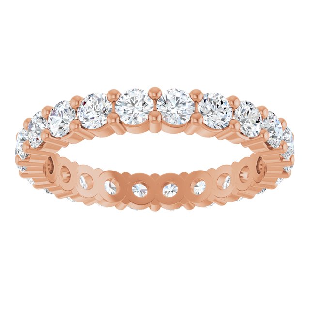 Classic 1.76 tcw Round Diamond D/VVS2+ Eternity Ring in 14KR | ViewS
