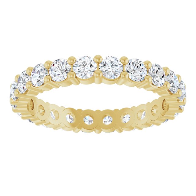 Classic 1.76 tcw Round Lab-Grown EF/VS1+ Eternity Ring in 18KY | ViewS