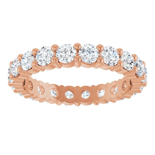 Classic 2.00 tcw Round Lab-Grown GH/VS2+ Eternity Ring in 14KR | ViewS