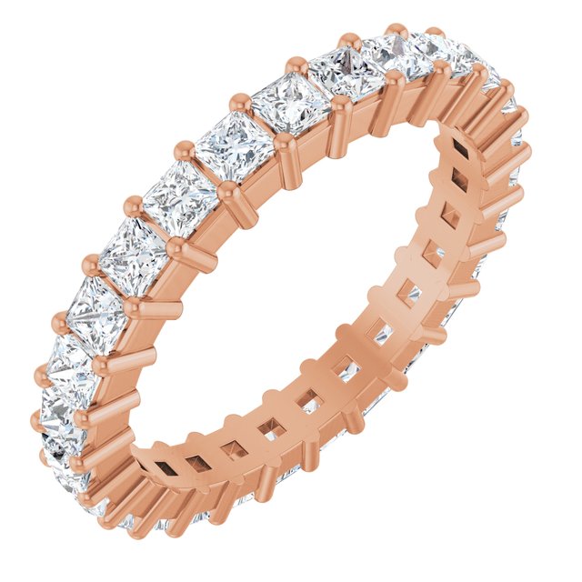 Classic 2.16 tcw Square Lab-Grown EF/VS1+ Eternity Ring in 14KR | ViewA Classic 2.16 tcw Square Lab-Grown EF/VS1+ Eternity Ring in 14KR | ViewA