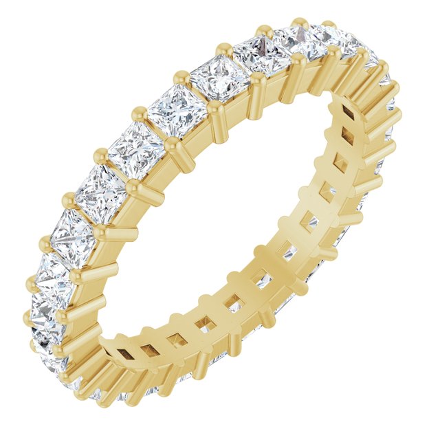 Classic 2.16 tcw Square Lab-Grown EF/VS1+ Eternity Ring in 18KY | ViewA Classic 2.16 tcw Square Lab-Grown EF/VS1+ Eternity Ring in 18KY | ViewA
