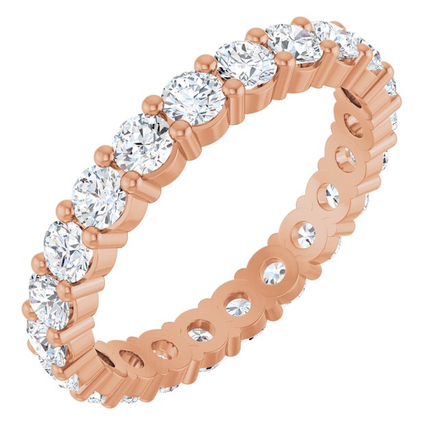 Classic 1.76 tcw Round Diamond D/VVS2+ Eternity Ring in 14KR | ViewA