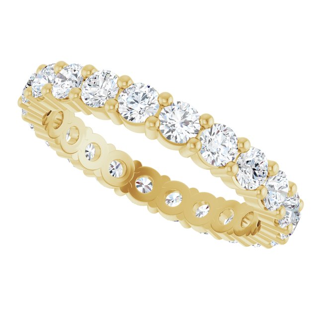 Classic 1.76 tcw Round Lab-Grown EF/VS1+ Eternity Ring in 18KY | View5