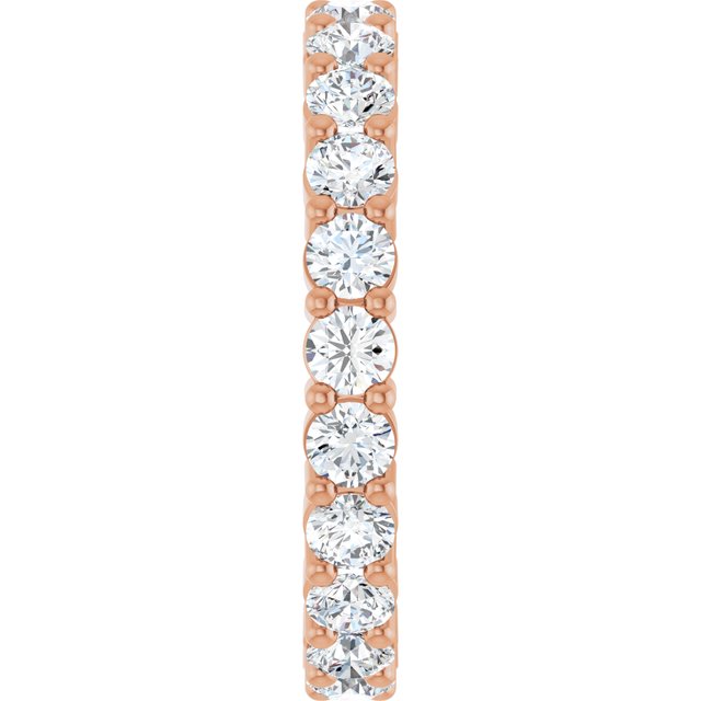 Classic 1.76 tcw Round Diamond D/VVS2+ Eternity Ring in 14KR | ViewE