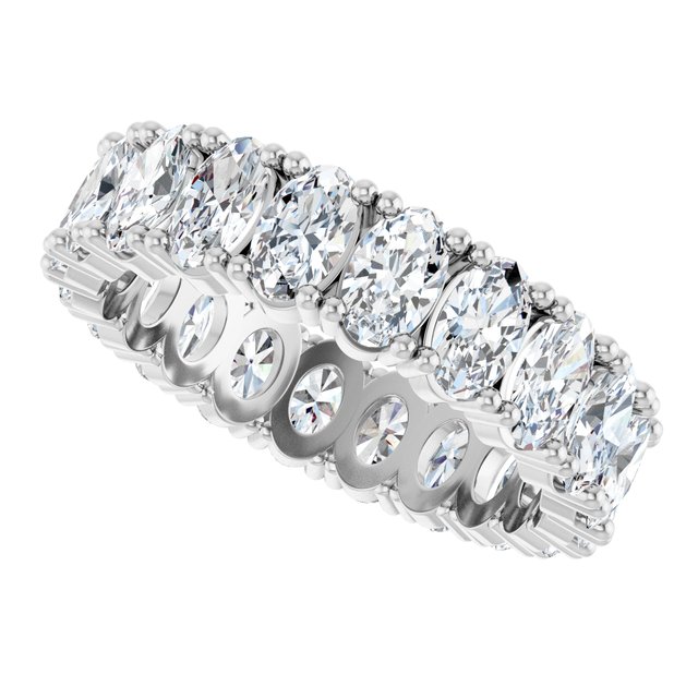 Classic 5.20 tcw Oval Lab-Grown GH/VS2+ Eternity Ring in 14KW | View5 Classic 5.20 tcw Oval Lab-Grown GH/VS2+ Eternity Ring in 14KW | View5