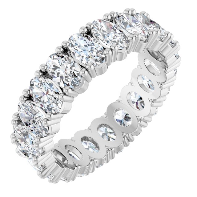Classic 5.20 tcw Oval Lab-Grown GH/VS2+ Eternity Ring in 14KW | ViewA Classic 5.20 tcw Oval Lab-Grown GH/VS2+ Eternity Ring in 14KW | ViewA
