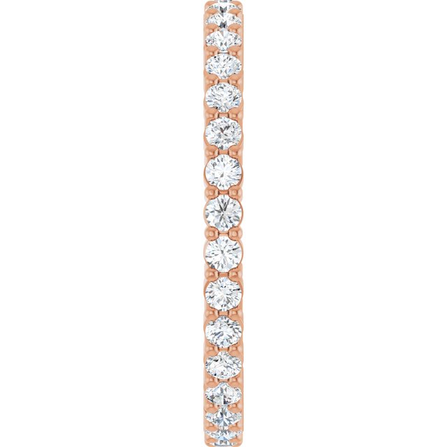 Classic 0.66 tcw Round Lab-Grown GH/VS2+ Eternity Ring in 18KR | ViewE