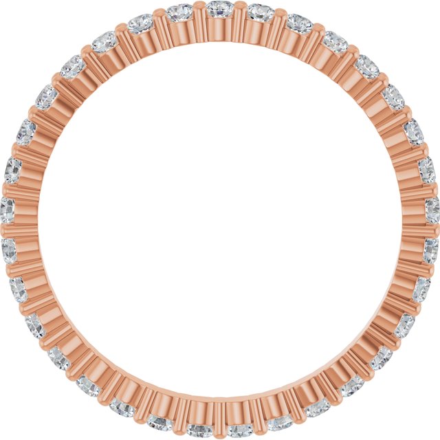 Classic 0.66 tcw Round Lab-Grown GH/VS2+ Eternity Ring in 18KR | ViewB_4