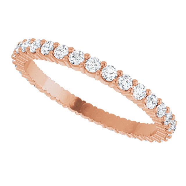Classic 0.66 tcw Round Lab-Grown GH/VS2+ Eternity Ring in 18KR | View5