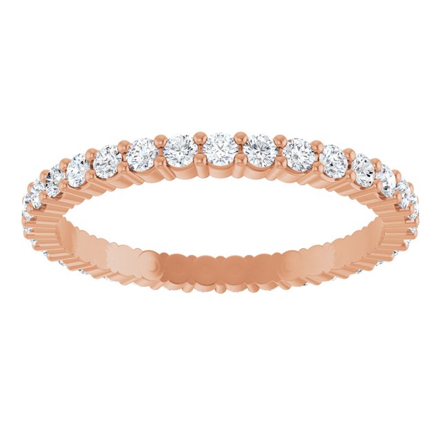 Classic 0.66 tcw Round Lab-Grown GH/VS2+ Eternity Ring in 18KR | ViewS