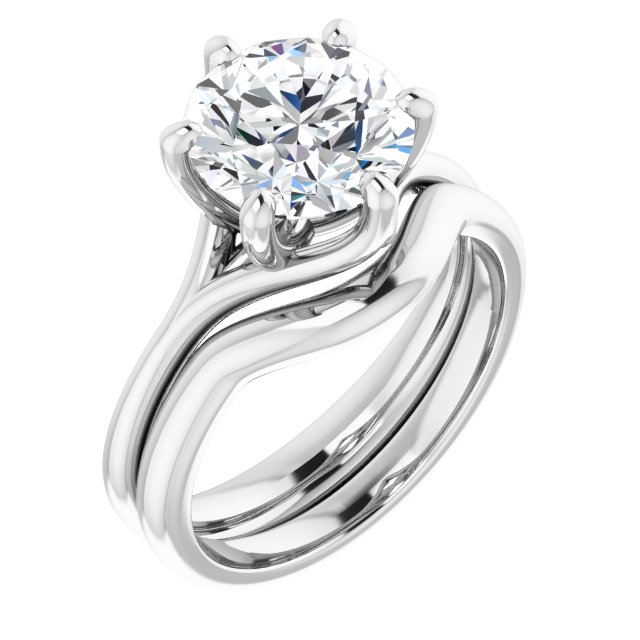 2.50 carat Round Diamond EF/VS1+ Modern Solitaire Engagement Ring in PLAT | AllComponents_ViewA 2.50 carat Round Diamond EF/VS1+ Modern Solitaire Engagement Ring in PLAT | AllComponents_ViewA