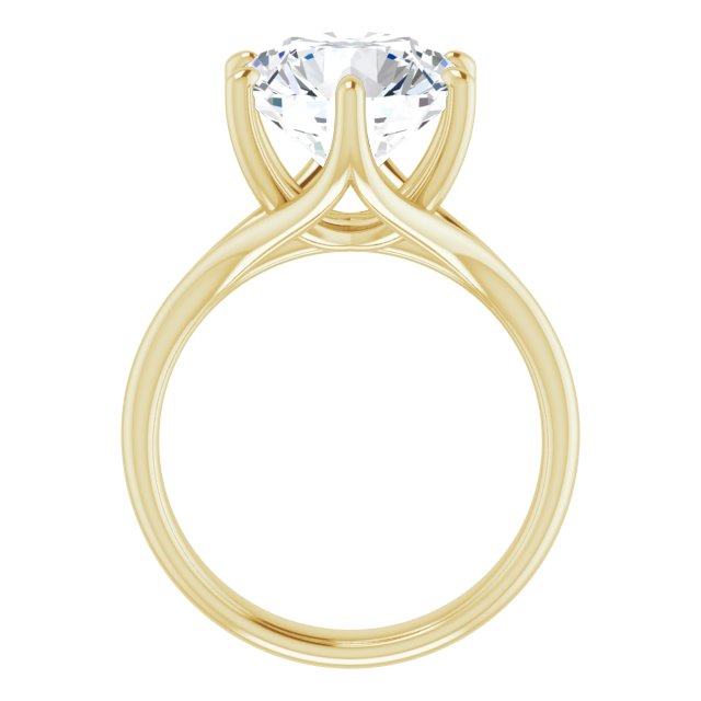 4.75 carat Round Lab-Grown EF/VS1+ Modern Solitaire Engagement Ring in 14KY | ViewB_4 4.75 carat Round Lab-Grown EF/VS1+ Modern Solitaire Engagement Ring in 14KY | ViewB_4