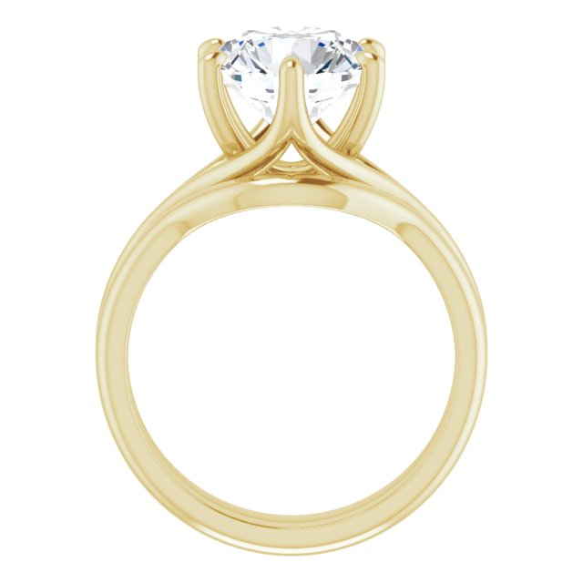 3.10 carat Round Diamond D/VVS2+ Modern Solitaire Engagement Ring in 14KY | AllComponents_ViewB_4 3.10 carat Round Diamond D/VVS2+ Modern Solitaire Engagement Ring in 14KY | AllComponents_ViewB_4