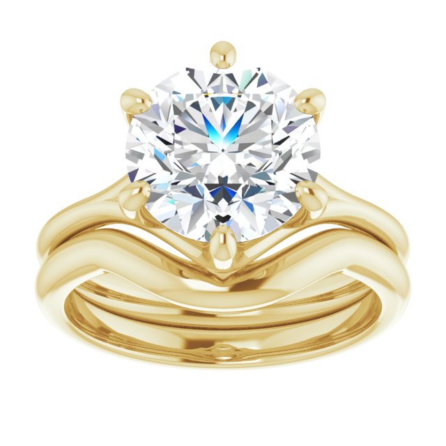 3.10 carat Round Diamond D/VVS2+ Modern Solitaire Engagement Ring in 14KY | AllComponents_ViewS 3.10 carat Round Diamond D/VVS2+ Modern Solitaire Engagement Ring in 14KY | AllComponents_ViewS