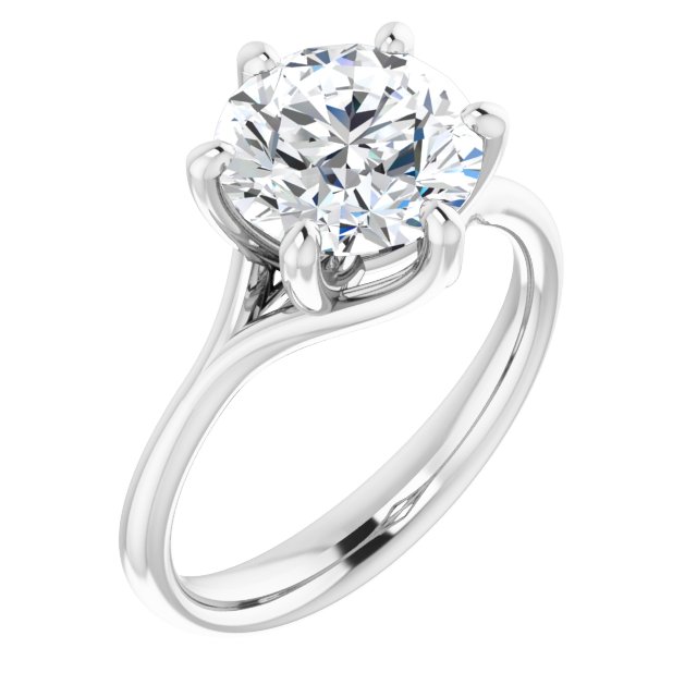 2.50 carat Round Diamond EF/VS1+ Modern Solitaire Engagement Ring in PLAT | ViewA 2.50 carat Round Diamond EF/VS1+ Modern Solitaire Engagement Ring in PLAT | ViewA