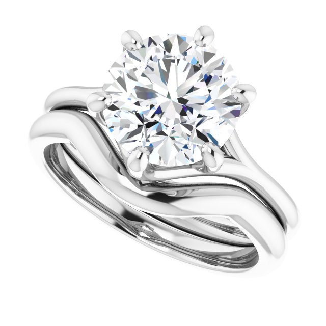 2.50 carat Round Diamond EF/VS1+ Modern Solitaire Engagement Ring in PLAT | AllComponents_View5 2.50 carat Round Diamond EF/VS1+ Modern Solitaire Engagement Ring in PLAT | AllComponents_View5