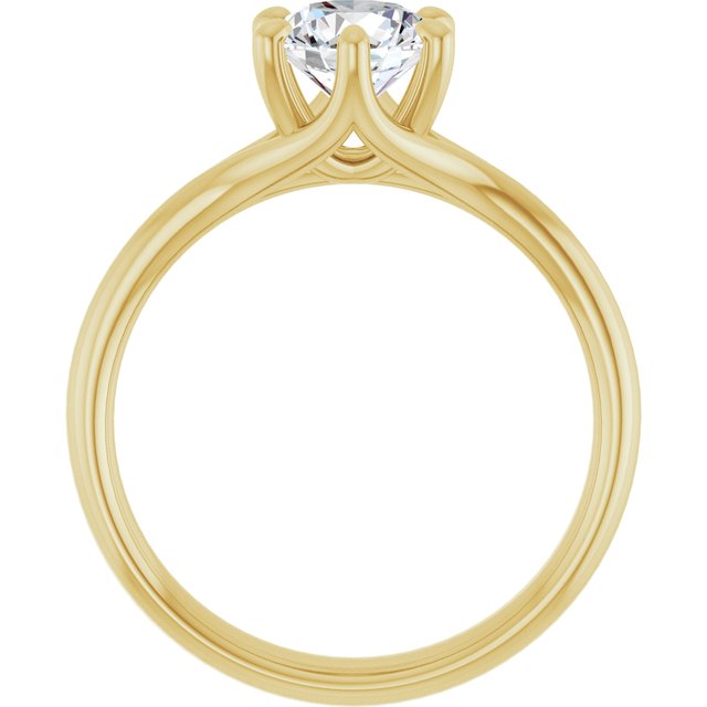 1.00 carat Round Lab-Grown GH/VS2+ Modern Solitaire Engagement Ring in 14KY | ViewB_4 1.00 carat Round Lab-Grown GH/VS2+ Modern Solitaire Engagement Ring in 14KY | ViewB_4