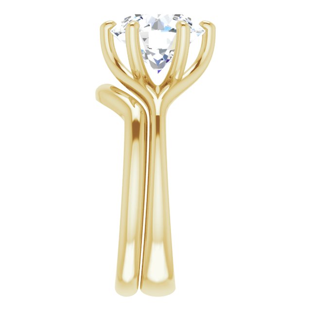 3.10 carat Round Diamond D/VVS2+ Modern Solitaire Engagement Ring in 14KY | AllComponents_ViewE 3.10 carat Round Diamond D/VVS2+ Modern Solitaire Engagement Ring in 14KY | AllComponents_ViewE