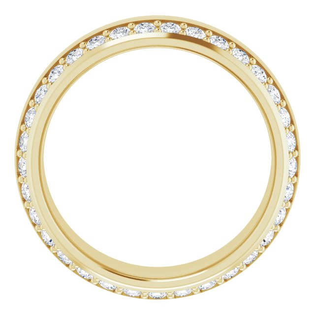 Classic 1.32 tcw Round Lab-Grown GH/VS2+ Eternity Ring in 18KY | ViewB_4