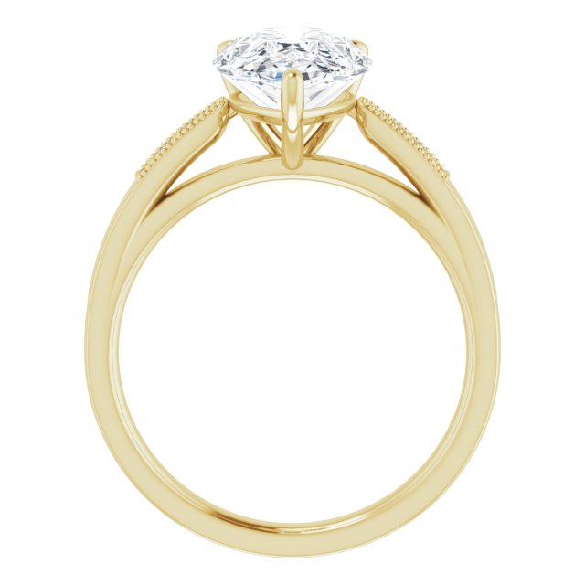 3.62 Pear Lab-Grown GH/VS2+ Cathedral Sidestone Engagement Ring in 14KY | ViewB_4
