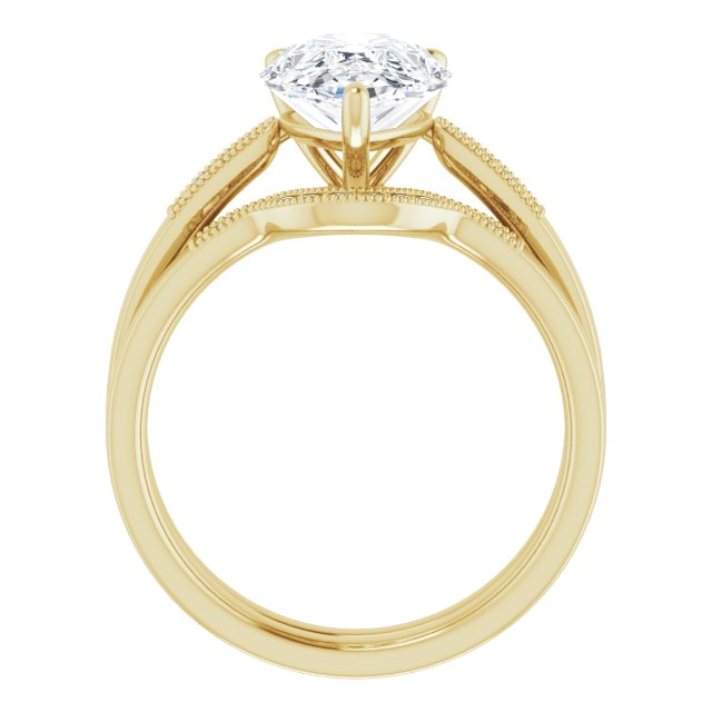 3.62 Pear Lab-Grown GH/VS2+ Cathedral Sidestone Engagement Ring in 14KY | AllComponents_ViewB_4