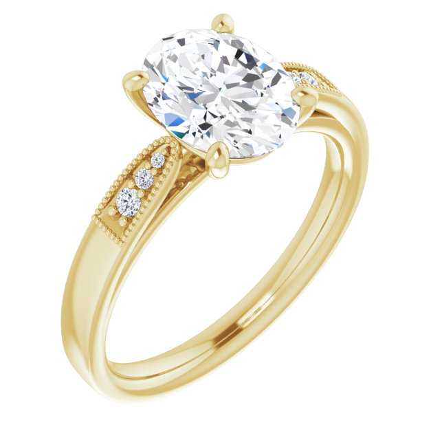 2.15 Tcw Oval Diamond EF/VS1+ Cathedral Sidestone Engagement Ring