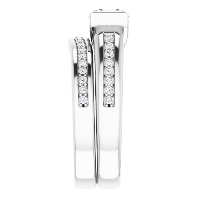 0.97 Round Diamond GH/VS2+ Tension Sidestone Engagement Ring in 14KW | AllComponents_ViewE 0.97 Round Diamond GH/VS2+ Tension Sidestone Engagement Ring in 14KW | AllComponents_ViewE