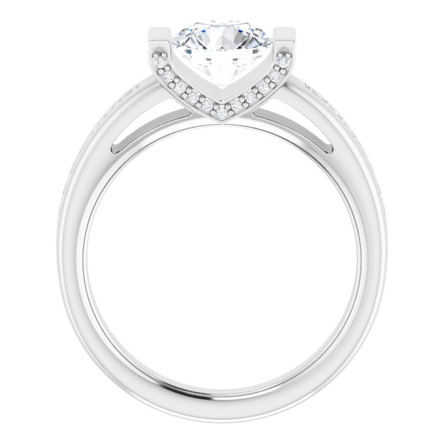 1.36 Round Lab-Grown GH/VS2+ Tension Sidestone Engagement Ring in PLAT | ViewB_4 1.36 Round Lab-Grown GH/VS2+ Tension Sidestone Engagement Ring in PLAT | ViewB_4
