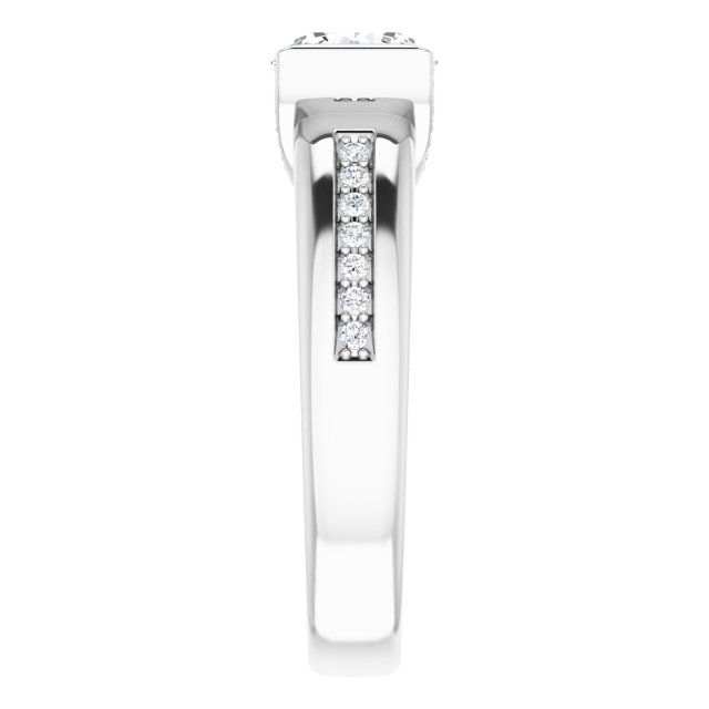 1.36 Round Lab-Grown GH/VS2+ Tension Sidestone Engagement Ring in PLAT | ViewE 1.36 Round Lab-Grown GH/VS2+ Tension Sidestone Engagement Ring in PLAT | ViewE
