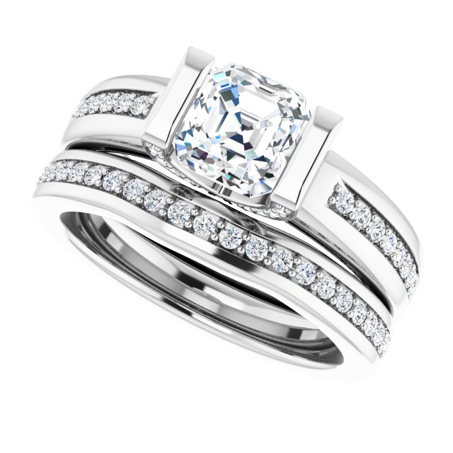 1.12 Asscher Diamond GH/VS2+ Tension Sidestone Engagement Ring in PLAT | AllComponents_View5 1.12 Asscher Diamond GH/VS2+ Tension Sidestone Engagement Ring in PLAT | AllComponents_View5