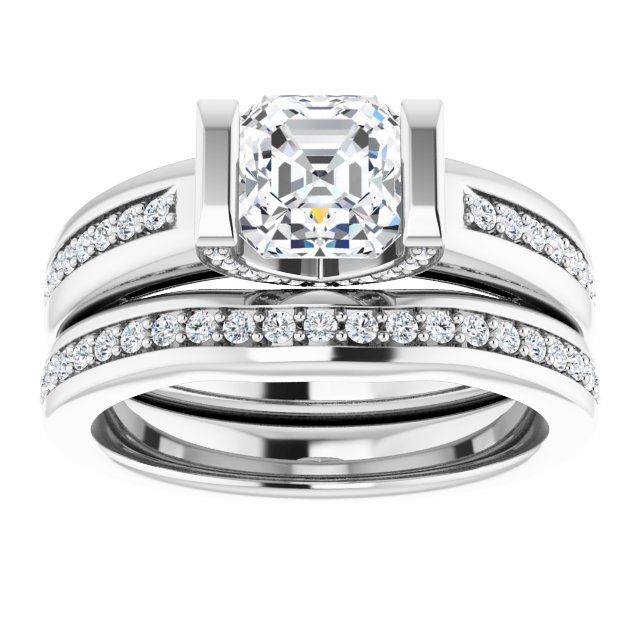 1.12 Asscher Diamond GH/VS2+ Tension Sidestone Engagement Ring in PLAT | AllComponents_ViewS 1.12 Asscher Diamond GH/VS2+ Tension Sidestone Engagement Ring in PLAT | AllComponents_ViewS