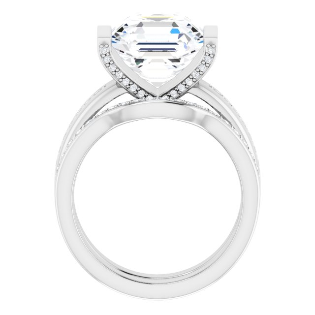 5.43 Asscher Lab-Grown D/VVS2+ Tension Sidestone Engagement Ring in 14KW | AllComponents_ViewB_4 5.43 Asscher Lab-Grown D/VVS2+ Tension Sidestone Engagement Ring in 14KW | AllComponents_ViewB_4