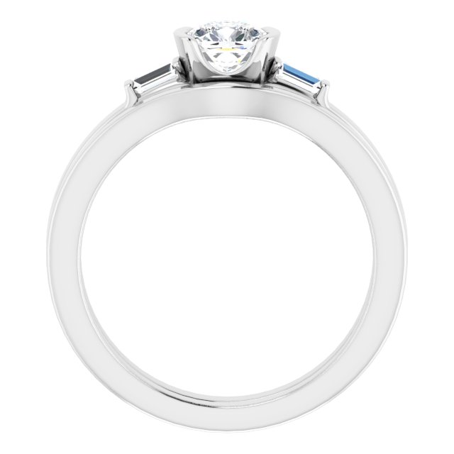 0.80 tcw Cushion Diamond GH/VS2+ Modern Three Stone Engagement Ring in 18KW | AllComponents_ViewB_4 0.80 tcw Cushion Diamond GH/VS2+ Modern Three Stone Engagement Ring in 18KW | AllComponents_ViewB_4