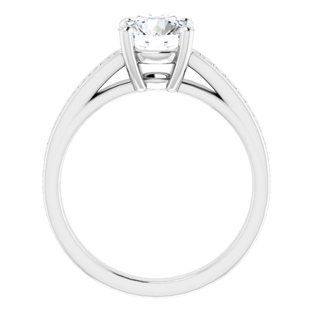 1.44 Round Lab-Grown GH/VS2+ Cathedral Sidestone Engagement Ring in PLAT | ViewB_4