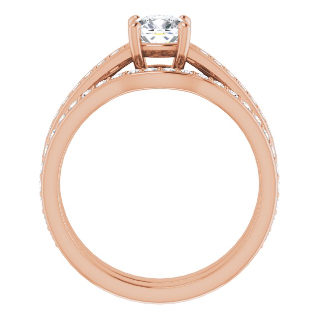 0.86 Cushion Diamond D/VVS2+ Cathedral Sidestone Engagement Ring in 18KR | AllComponents_ViewB_4 0.86 Cushion Diamond D/VVS2+ Cathedral Sidestone Engagement Ring in 18KR | AllComponents_ViewB_4
