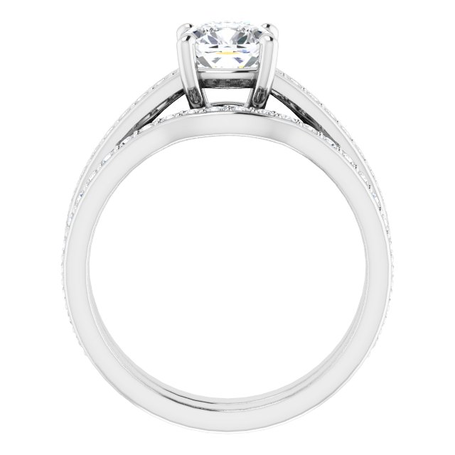 1.36 Cushion Diamond EF/VS1+ Cathedral Sidestone Engagement Ring in 14KW | AllComponents_ViewB_4 1.36 Cushion Diamond EF/VS1+ Cathedral Sidestone Engagement Ring in 14KW | AllComponents_ViewB_4