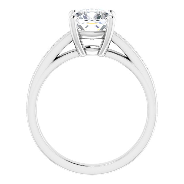 1.96 Cushion Lab-Grown D/VVS2+ Cathedral Sidestone Engagement Ring in 14KW | ViewB_4 1.96 Cushion Lab-Grown D/VVS2+ Cathedral Sidestone Engagement Ring in 14KW | ViewB_4